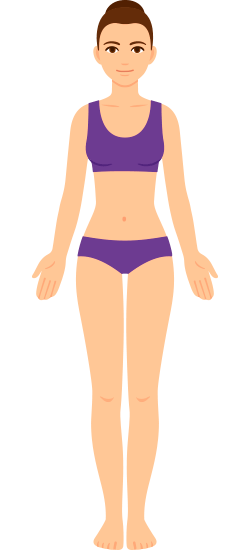 Corpo feminino de frente